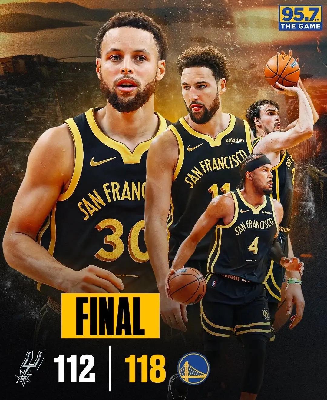 勇士遭遇不敌马刺，库里30分仍败北的简单介绍